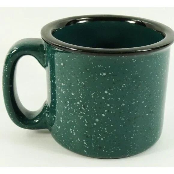 Kwantlen University College Coffee Mug Cup Green Speckled Thick Surrey BC - Picture 4 of 9